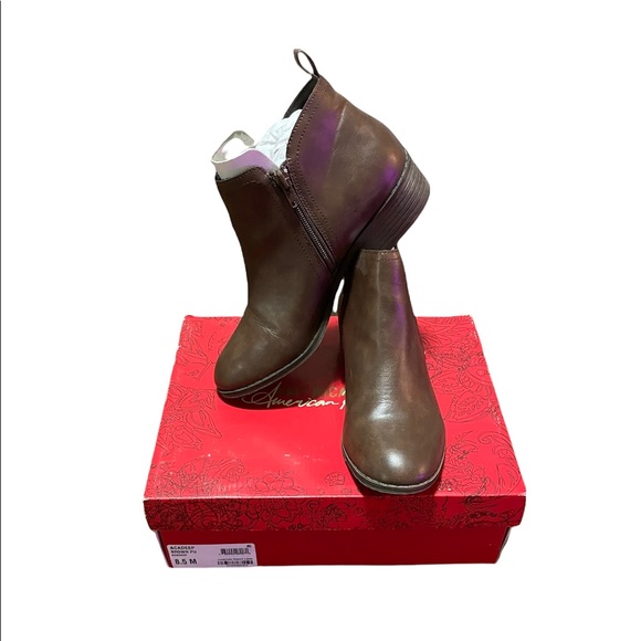 American Rag Shoes - America Rag Faux Leather Dark Brown Chelsea Cadee Ankle Boots 8.5